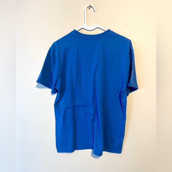 PSYCHO BUNNY SOLID BLUE V-NECK DESIGNER BASIC CASUAL T-SHIRT SIZE M - Picture 5 of 7